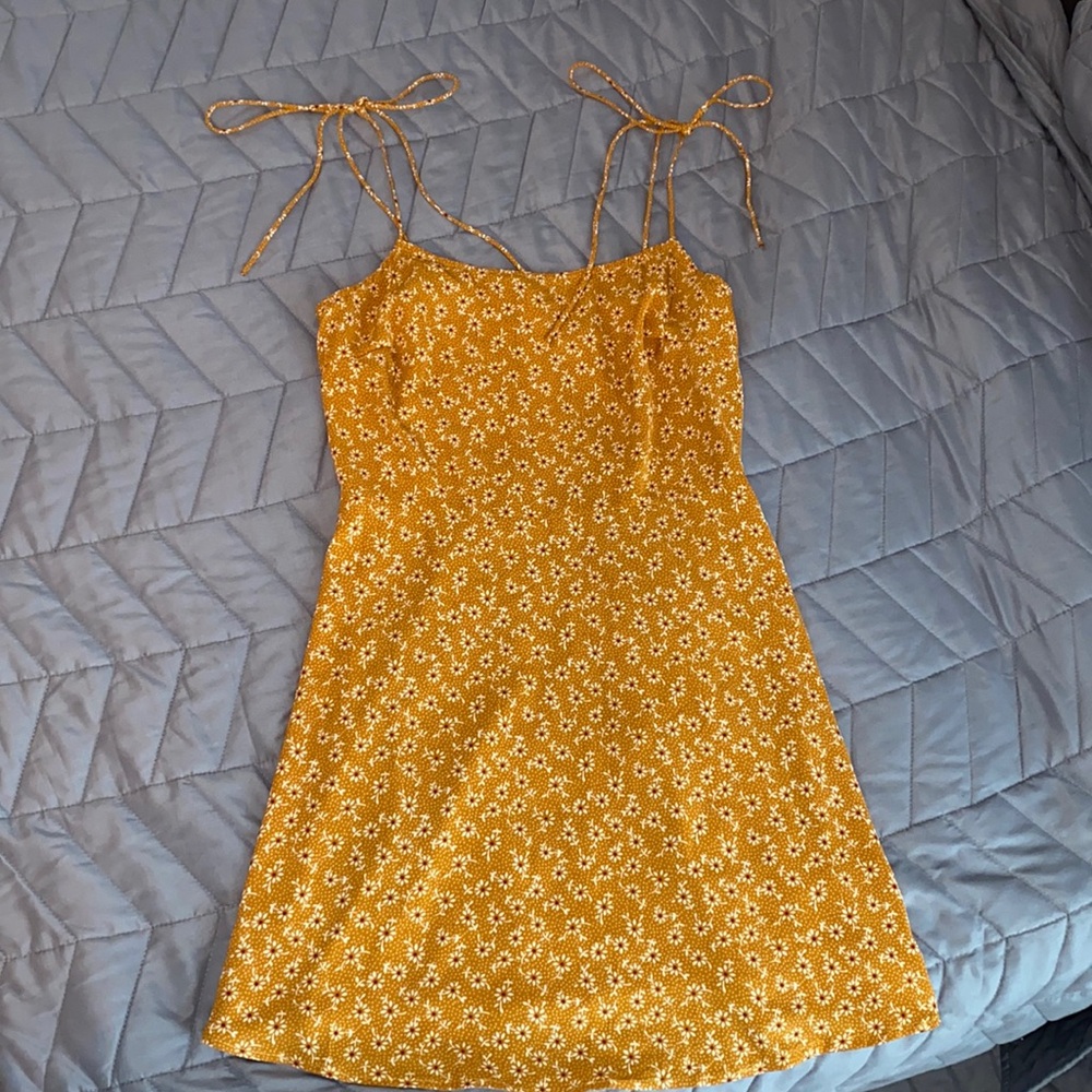 Orange dainty floral sundress